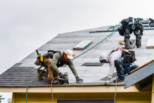 Professional Gutter Installation technician working in Urbana, OH